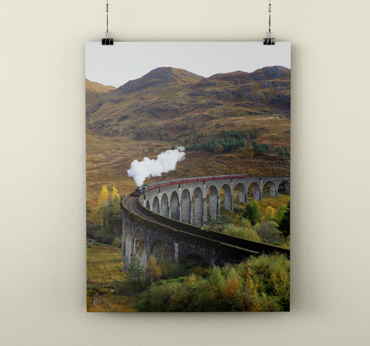 Ρεαλιστική φωτογραφία αφίσα κινούμενο τρένο - TenStickers