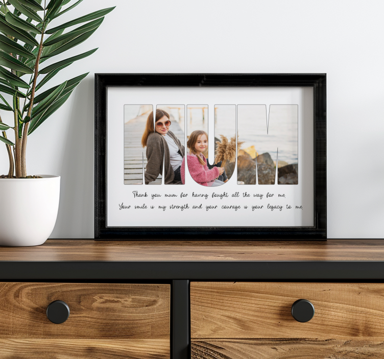 Aφίσα για το σαλόνι ευχαριστώ μαμά - TenStickers