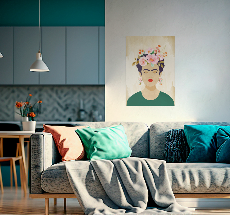 Aφίσα με καλλιτεχνικά έργα Γυναίκα με λουλούδια - TenStickers