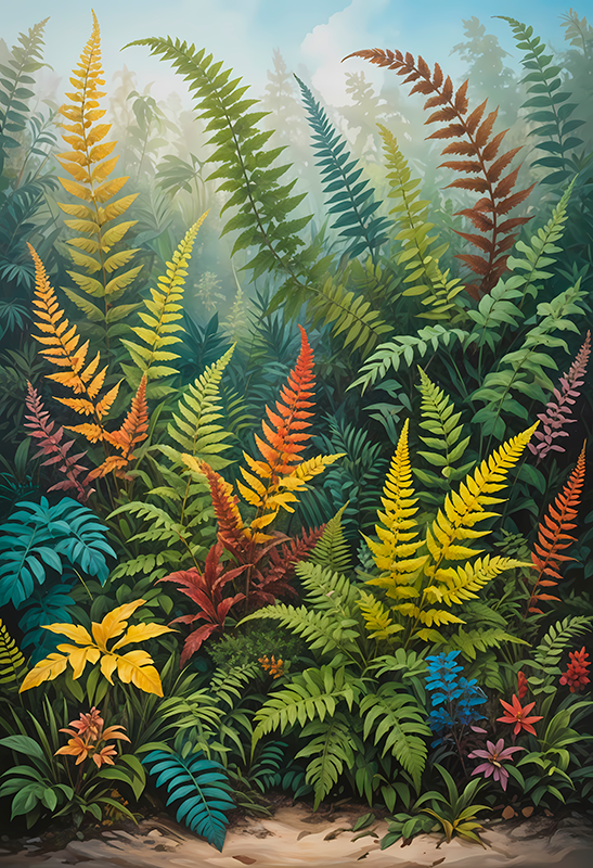 Αφίσα καλλιτεχνικό σχέδιο παράξενη ζούγκλα - TenStickers