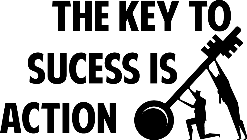 Αφίσα για το γραφείο Η επιτυχία είναι δράση - TenStickers