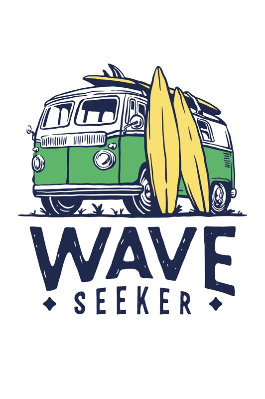 Αφίσα έφηβου δωματίου με σέρφερ βαν - TenStickers