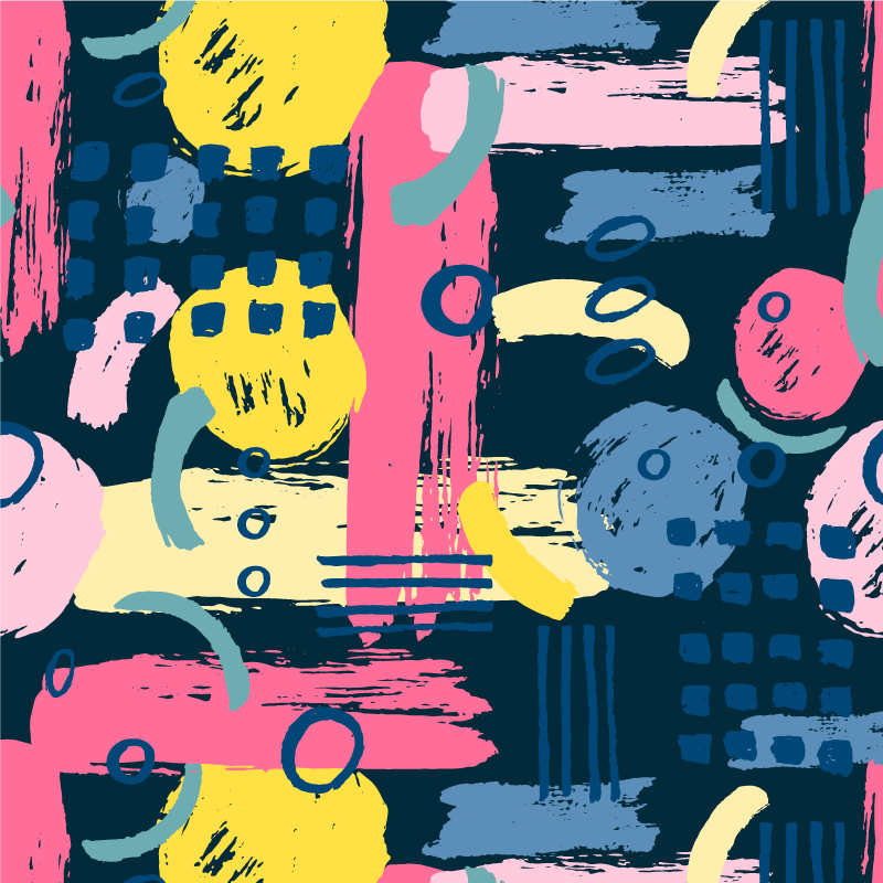 Αφίσα για το σαλόνι σε πολύχρωμο αφηρημένο σχέδιο - TenStickers