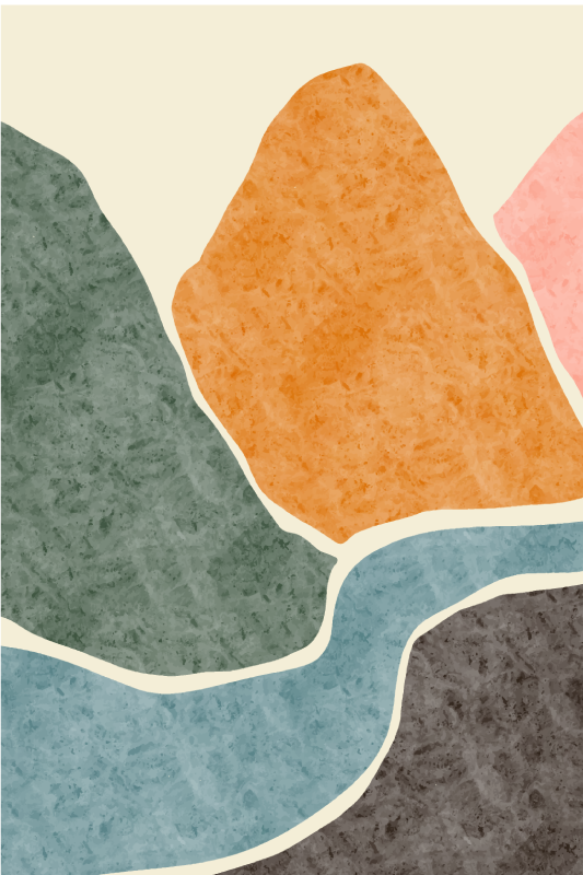 Αφίσα για το σαλόνι σύγχρονη αφηρημένη ζωγραφική - TenStickers