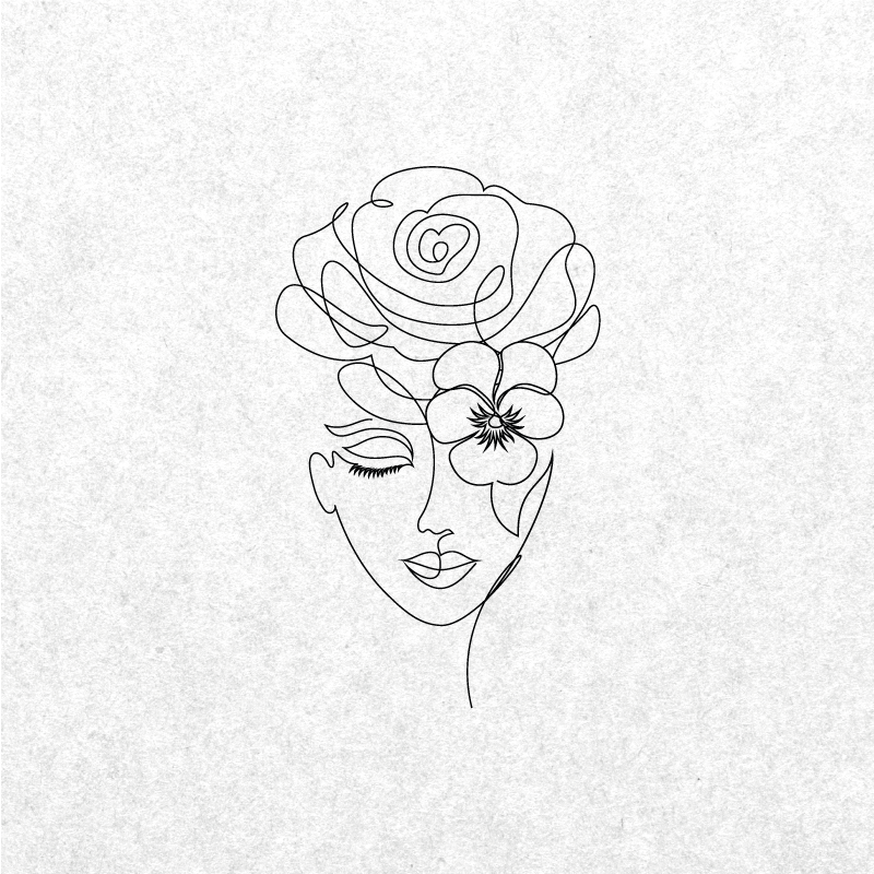 Αφίσα για το σαλόνι Γυναίκα χωρίς πρόσωπο μινιμαλιστική - TenStickers