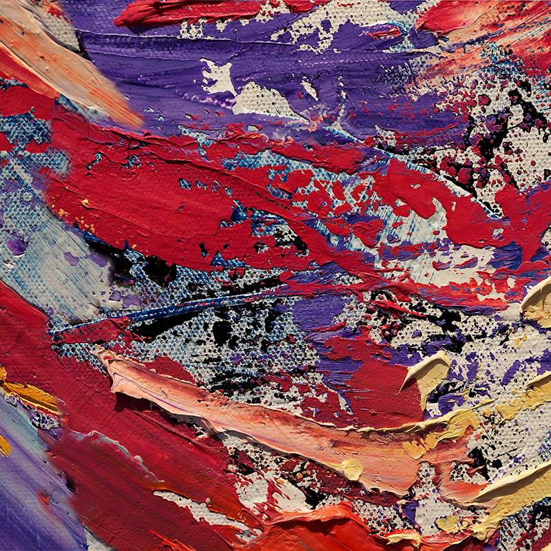 Αφίσα για το σαλόνι με πίνακα σε έντονα χρώματα - TenStickers