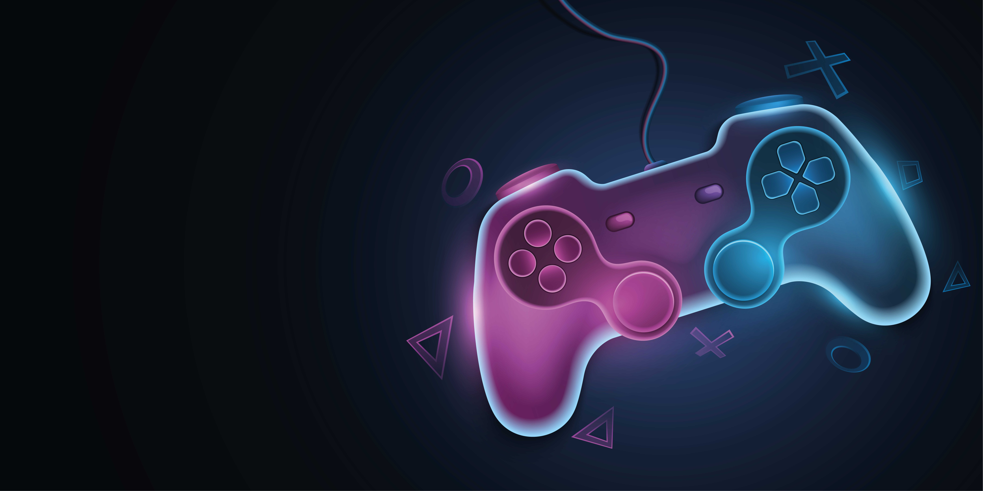 Αφίσα βιντεοπαιχνιδιών με γραφικά πολύχρωμων νέον πατών - TenStickers