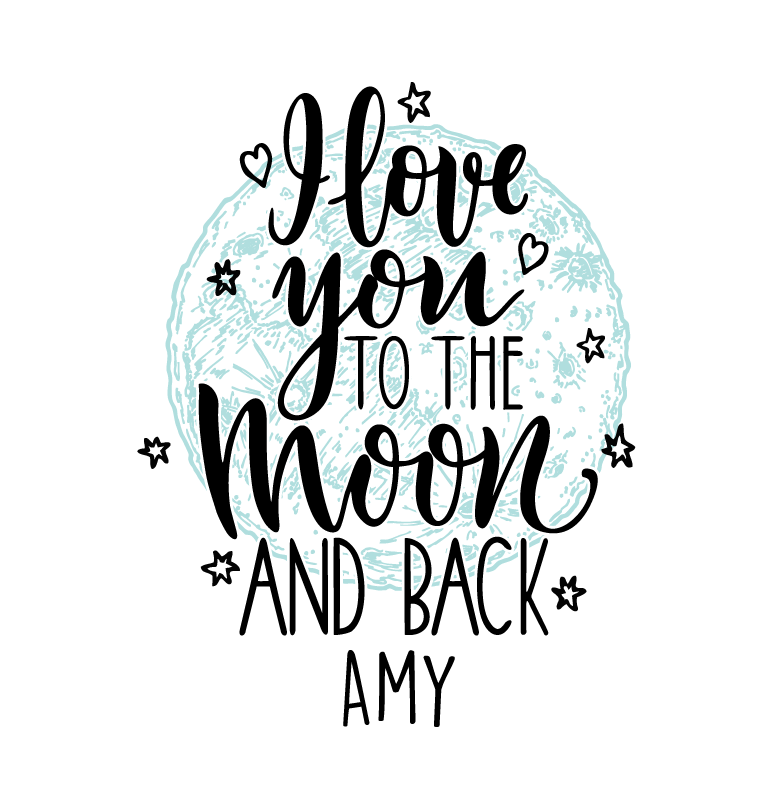 Αφίσα εορταστικών και εκδηλώσεων Σε Αγαπώ Φεγγάρι - TenStickers