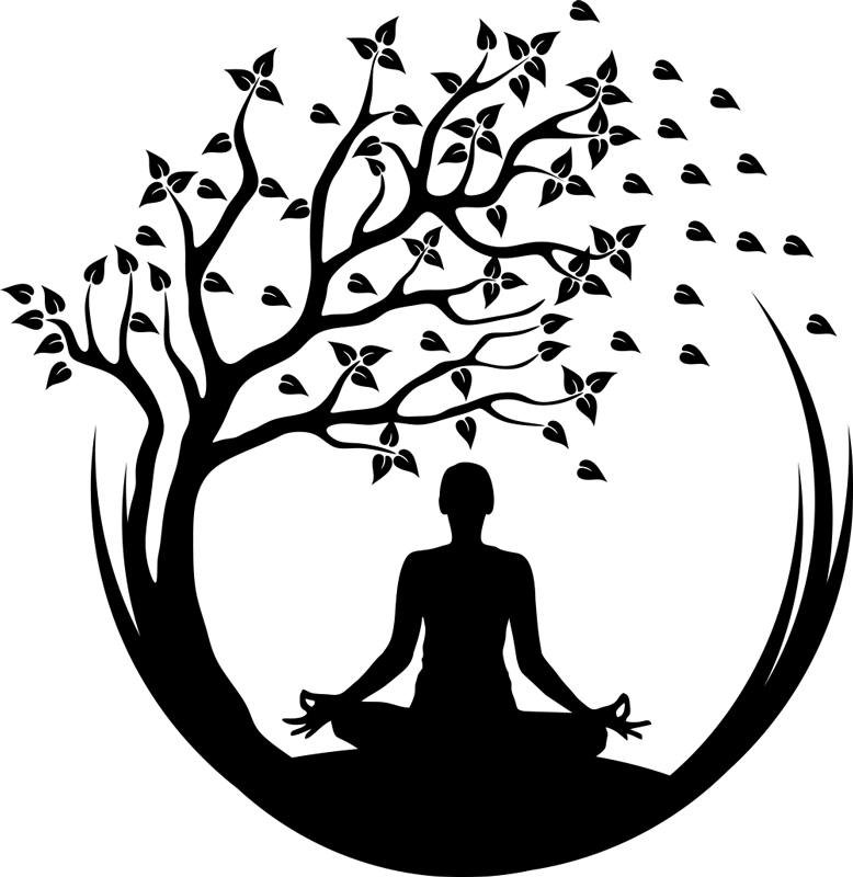 Πόστερ με δέντρα yoga tree - TenStickers