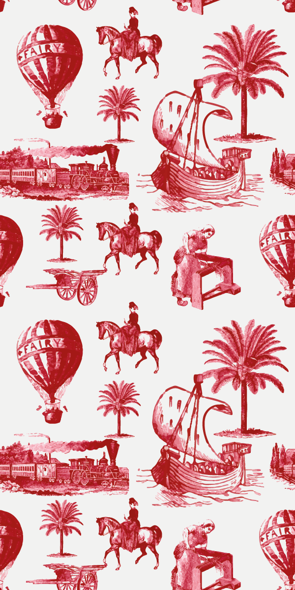 Αφίσα εποχής με γαλλικά vintage αερόστατα - TenStickers