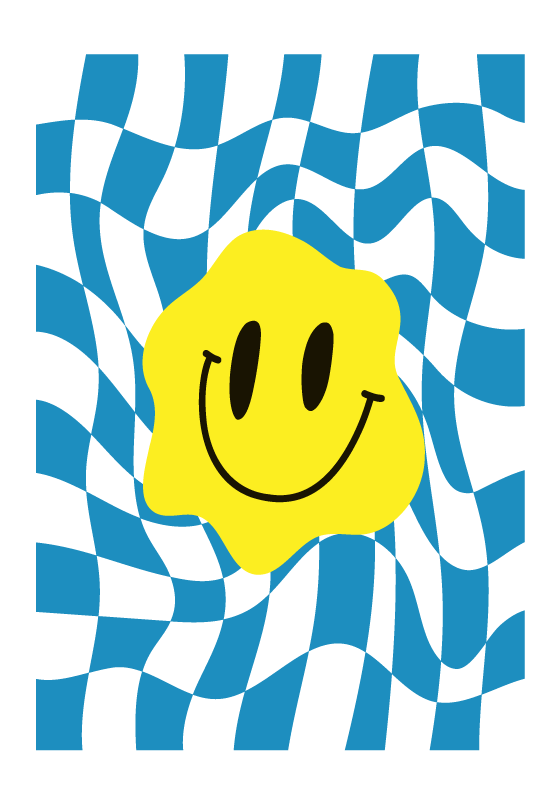 Smiley groovy εκτύπωση αφίσας - TenStickers