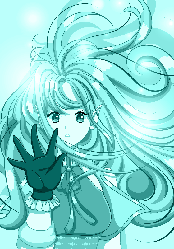 Εκτύπωση αφίσας χαριτωμένο κορίτσι anime - TenStickers