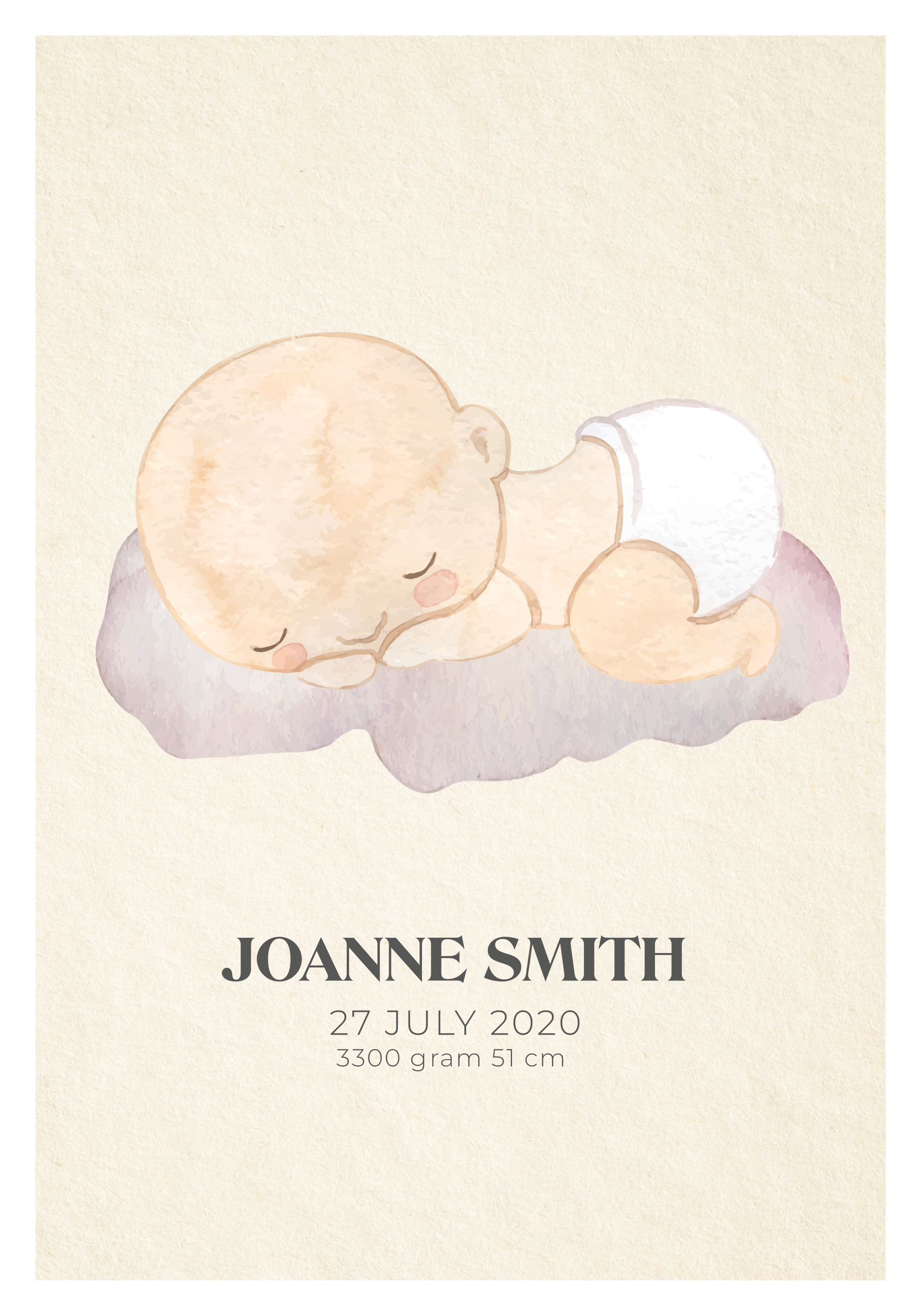 Aφίσα παιδικού δωματίου μωρό που γεννήθηκε αγάπη - TenStickers