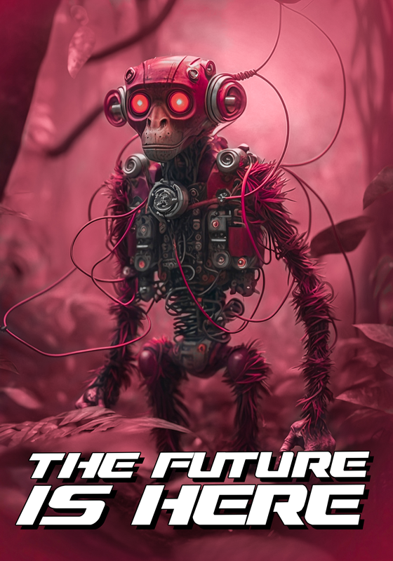 Aφίσα έφηβου δωματίου Ρομπότ μάνκι - TenStickers