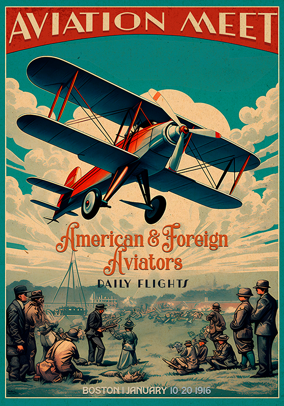 Aφίσα εποχής Το συνάντημα αεροπορίας - TenStickers