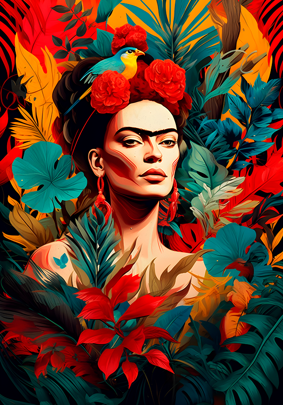 Aφίσα με καλλιτεχνικά έργα αυτοπροσωπογραφία σε μεξικάνικο στυλ - TenStickers