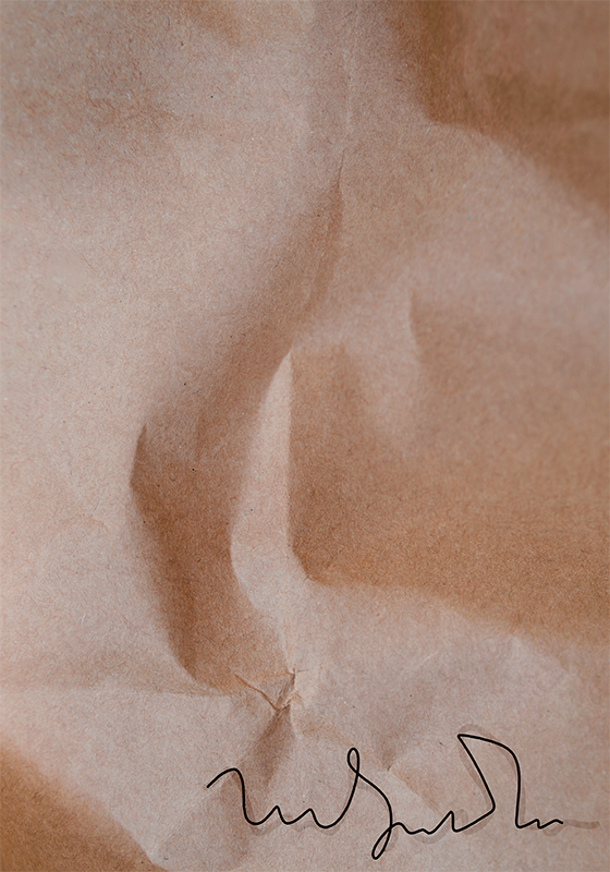 Aφίσα με αφηρημένο σχέδιο παλιά χάρτινη υπογραφή - TenStickers