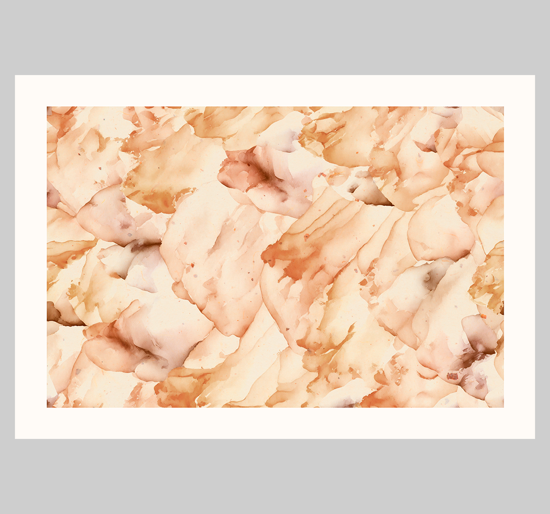 Aφίσα με αφηρημένο σχέδιο ακουαρέλα με λευκό πλαίσιο - TenStickers