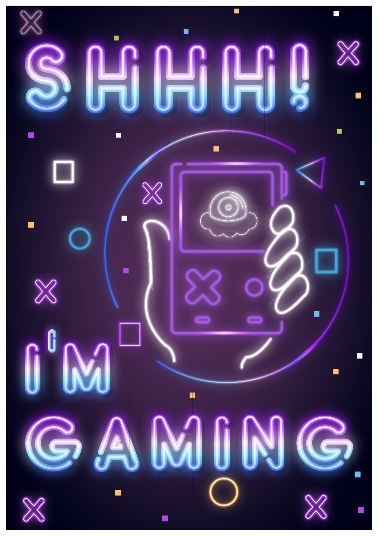 αφίσα βιντεοπαιχνιδιών i am gaming - TenStickers