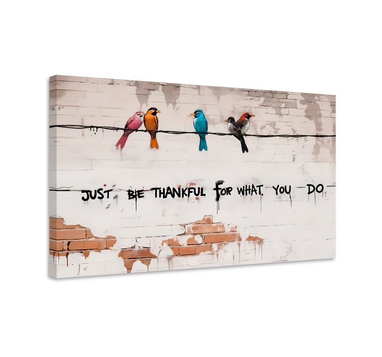 τέχνη καμβάς ζωγραφική πουλιά που κάθονται - TenStickers