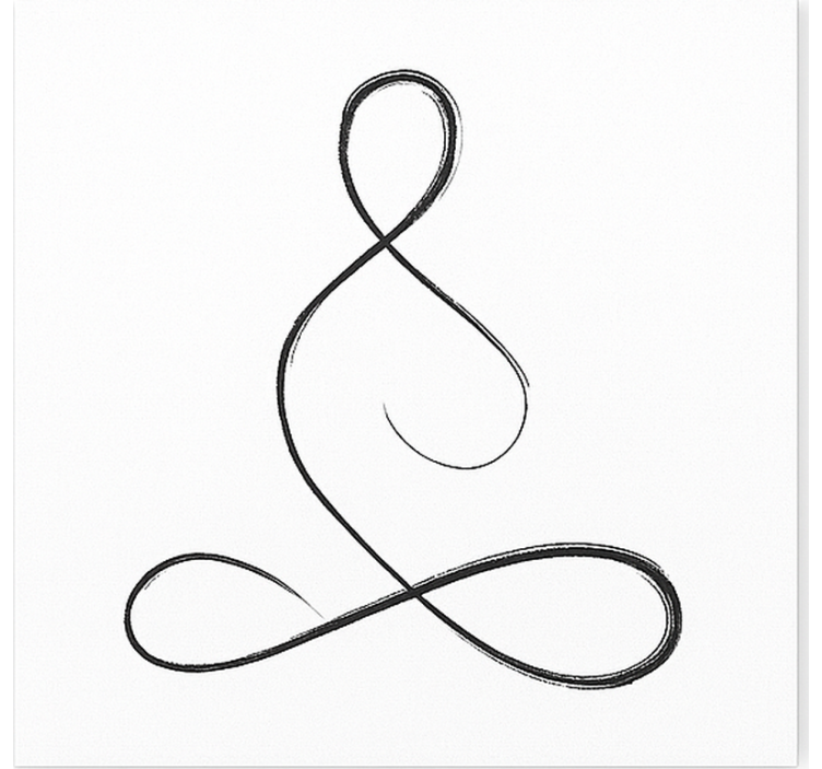 αθλητικός καμβάς ζωγραφικής σχεδιασμός γιόγκα αναπνοής - TenStickers