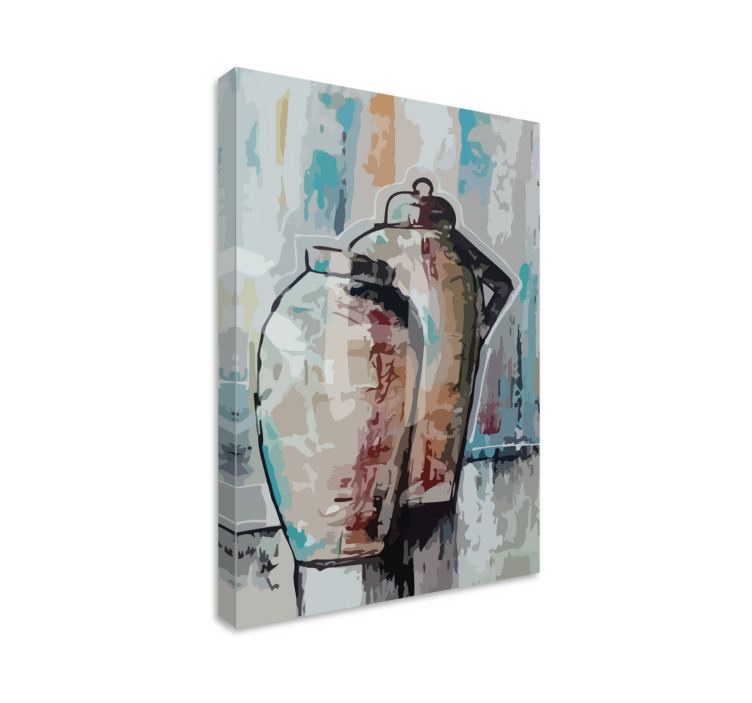 Διακοσμητικό καμβά ζωγραφικής vintage Κεραμικά Βάζα - TenStickers