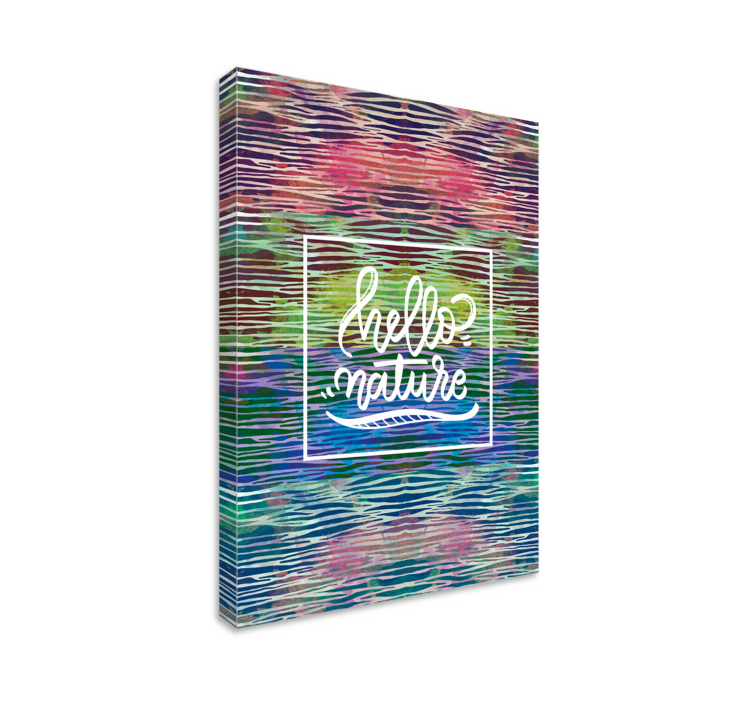 ουράνιο τόξο ζέβρα κείμενο καμβά - TenStickers