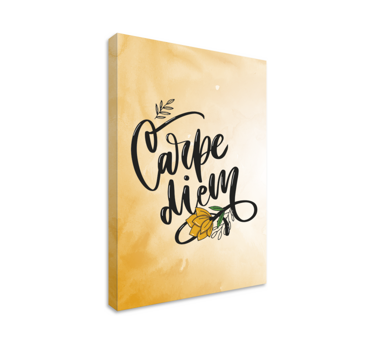 Carpe diem καμβά τοίχου τέχνης για μεγάλο υπνοδωμάτιο - TenStickers