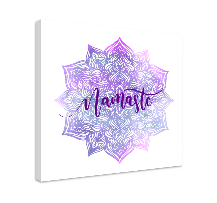 μωβ mandala namaste mandala καμβά τοίχου τέχνης - TenStickers