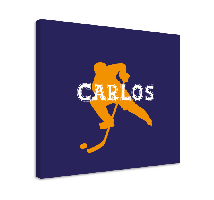 Αθλητικός καμβάς ζωγραφικής Παίκτης Χόκεϊ στον Πάγο - TenStickers