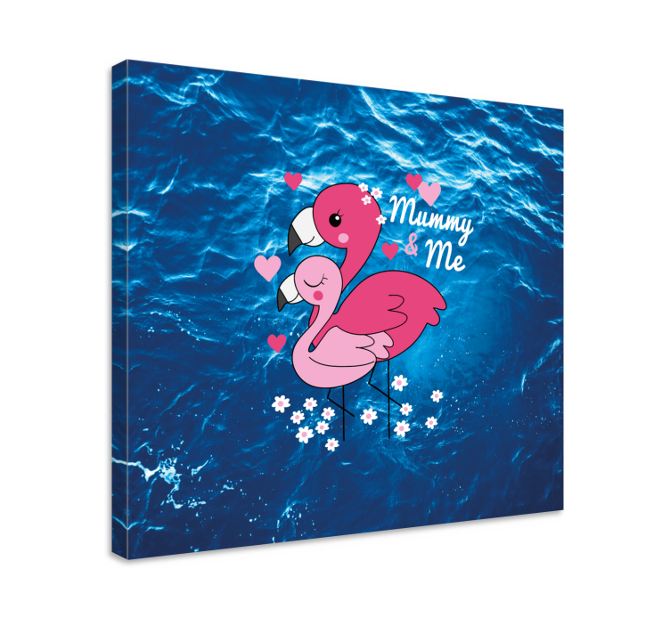 Ζωγραφική καμβά με ζώα Πουλιά της Αγάπης - TenStickers