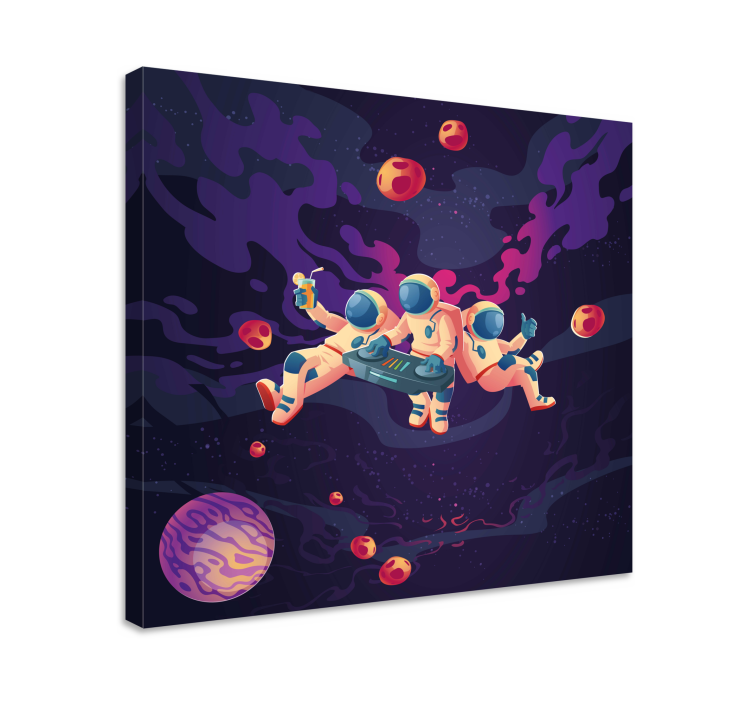 Ζωγραφική βιντεοπαιχνίδια Αστροναύτες Παίζουν Μαζί - TenStickers