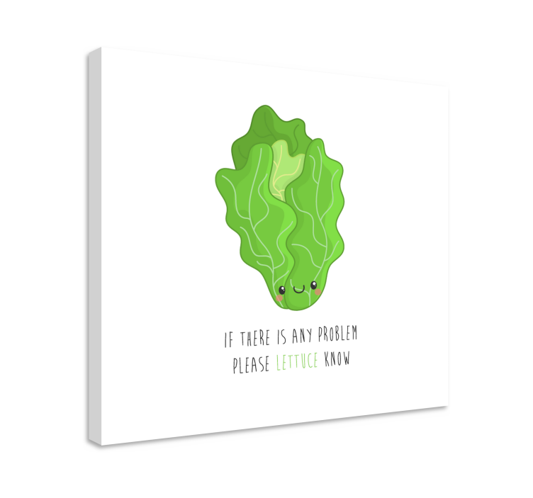 αστείο απόσπασμα με μαρούλι απόσπασμα καμβά wall art - TenStickers