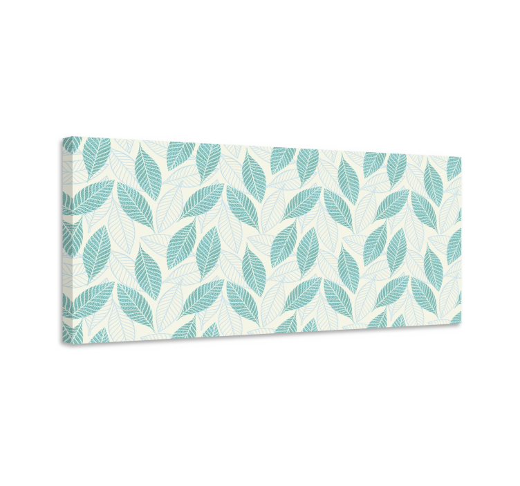 καλλιτεχνική αφηρημένη αφήνει φυτά σε καμβά - TenStickers