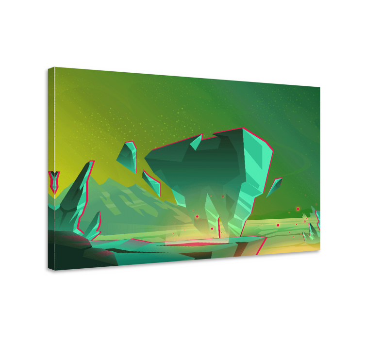 Σύγχρονη ζωγραφική σε καμβά γεωμετρικά τοπία - TenStickers