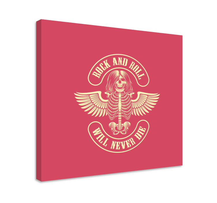 Καμβάς πίνακας vintage Θρύλος Ροκ Σκελετός - TenStickers