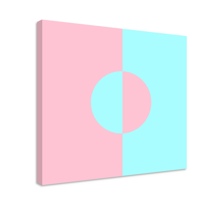 γεωμετρικές στρογγυλές έγχρωμες εικόνες καμβά - TenStickers