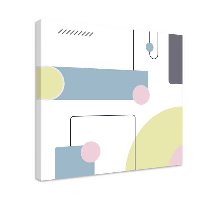 Σύγχρονη ζωγραφική σε καμβά Αφηρημένη Γεωμετρική Σύνθεση - TenStickers