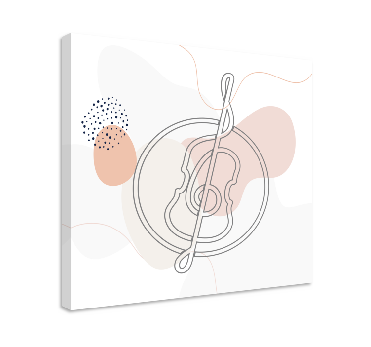 Μουσική τέχνη σε καμβά περίγραμμα μουσικών οργάνων - TenStickers