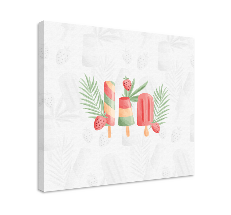 Ζωγραφιά με φρούτα σε καμβά και παγωμένα φρούτα - TenStickers