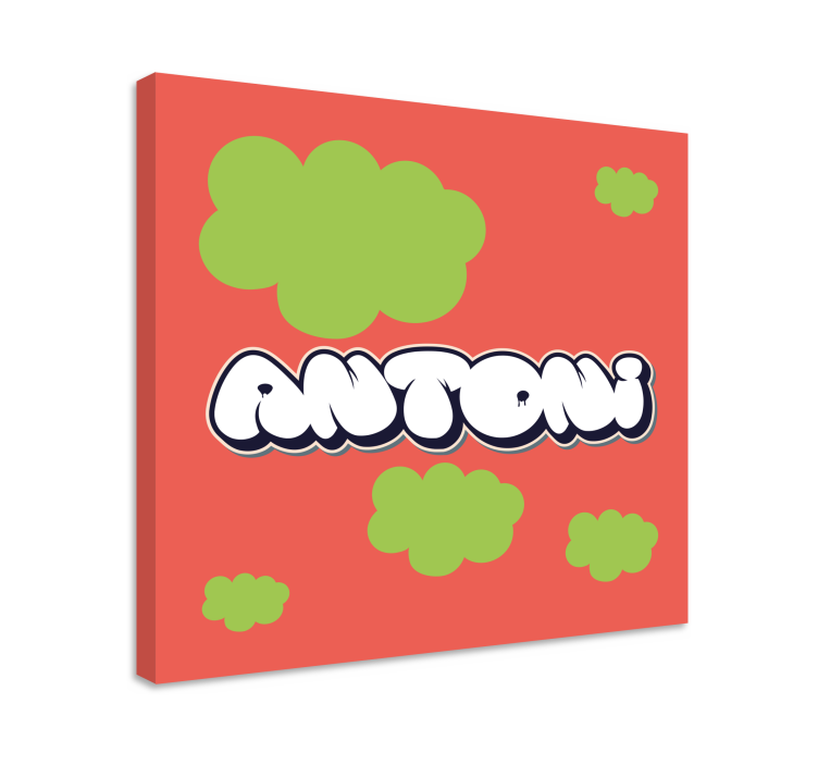 ΑΒΓ γράμματα καμβάς ζωγραφικής παιχνιδιάρικος σχεδιασμός - TenStickers