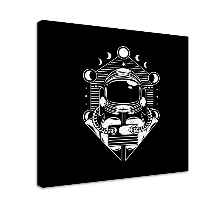 Ζωγραφική βιντεοπαιχνίδια Φάσεις Σελήνης Αστροναύτη - TenStickers