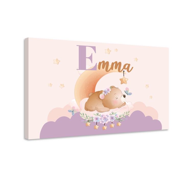 Μωρού καμβάς ζωγραφική Όνειρα Μωρού Αρκούδου - TenStickers