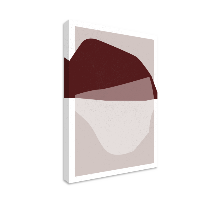 Εκτυπώσεις τέχνης σε καμβά αφηρημένης φιγούρας κοραλί ρουζ - TenStickers