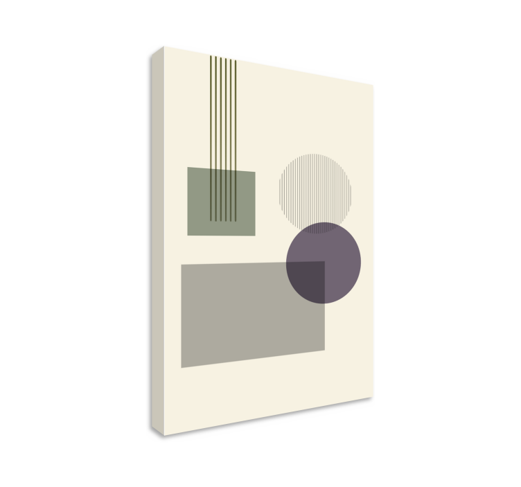 απαλές γεωμετρικές μορφές μοντέρνο καμβά - TenStickers