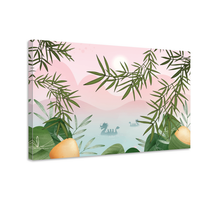 Δεινόσαυρος καμβάς ζωγραφικής Μεγαλοπρεπές Πλάσμα Λίμνης - TenStickers