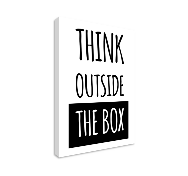 σκεφτείτε έξω από το πλαίσιο κινητήριος καμβάς - TenStickers