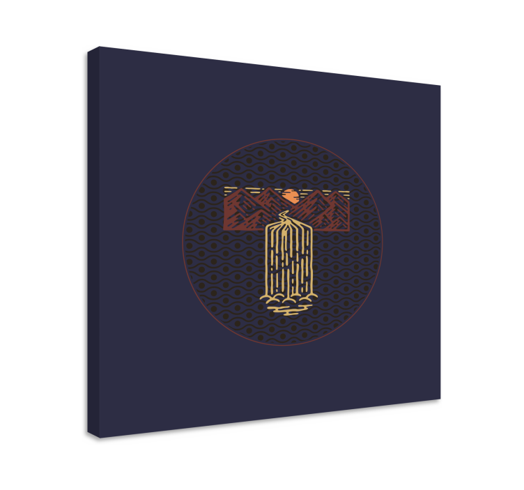 Καμβάς ζωγραφική τοπία ήρεμοι καταρράκτες - TenStickers