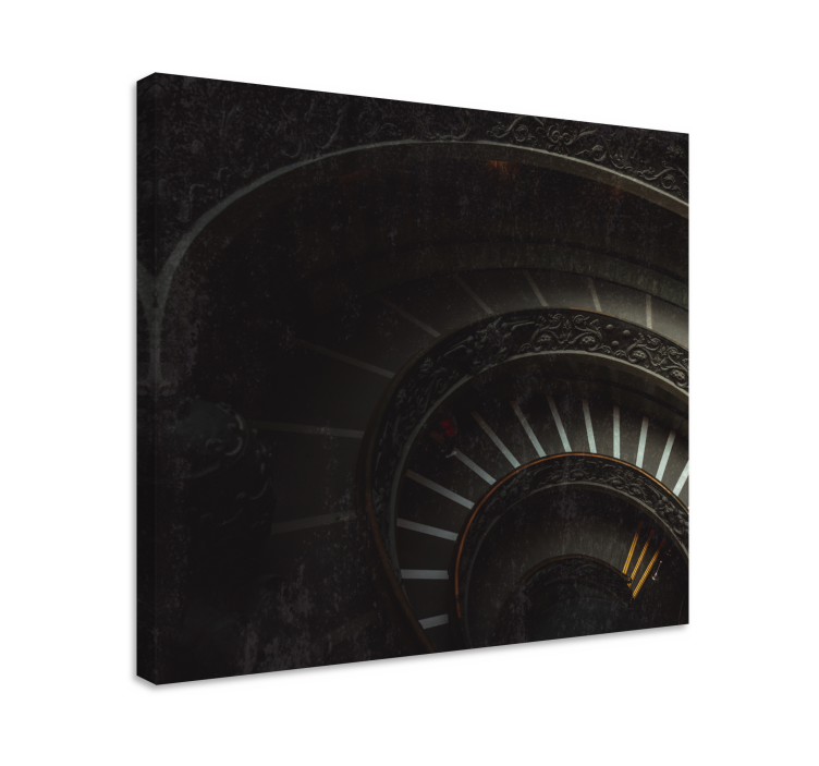 Αφηρημένη ζωγραφική σε καμβά Βάθος σπειροειδούς σκάλας - TenStickers