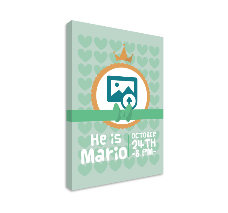 Μωρού καμβάς ζωγραφική Είναι ο Μάριο - TenStickers